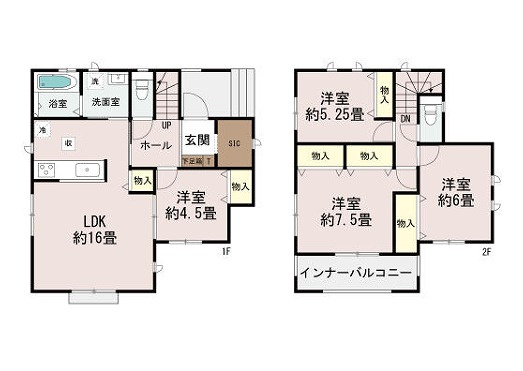 ハートフルタウン 高崎市倉賀野町新築の間取り
