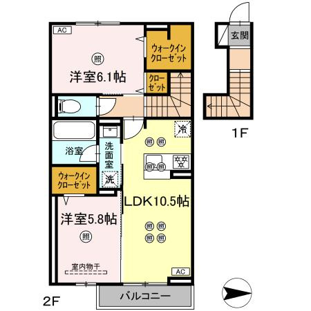トリシア関の間取り