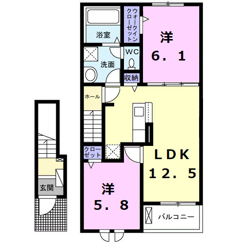 ペイサージュＮＫⅡの間取り