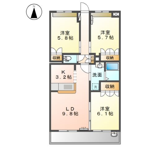 サンエタニティガルデンの間取り