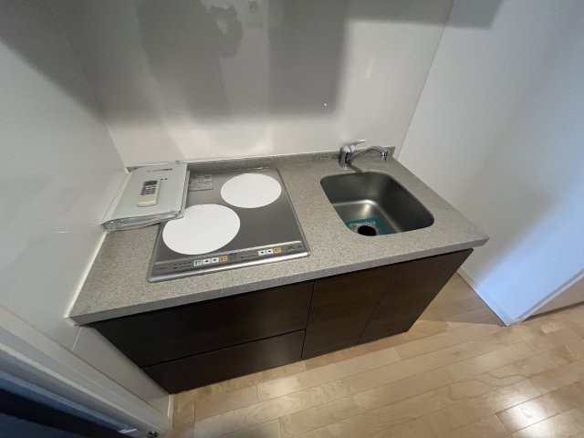 ADW Residence 西新宿のキッチン|コンパクトなキッチンで掃除もラクラク