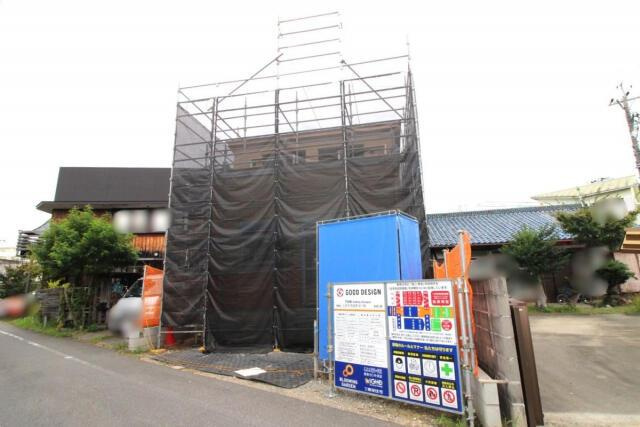仲介手数料無料）江南市飛高町栄１棟／１期１号棟の前面道路含む現地写真|10月4日 南東から撮影