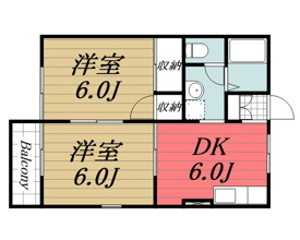 【間取り】 | エスペランサ/西三里塚　C