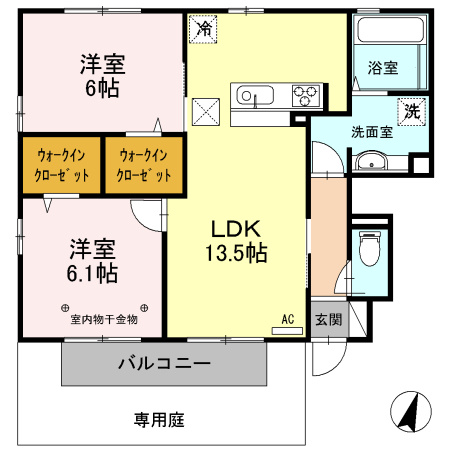 フェリオ 一ツ橋の間取り