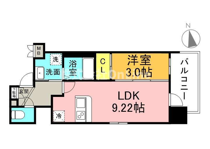 Luxe布施北Ⅲの間取り
