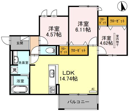 【間取り】 | PALACEWEST千里丘B