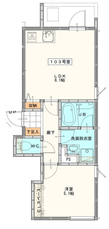 La Kasa 野中町の間取り|使い勝手の良い間取りです♪