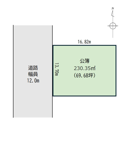 【土地図】 | 【建築条件なし】大仙市大曲住吉町 区画の整った分譲宅地69.68坪大曲南保育園隣接、商業施設充実