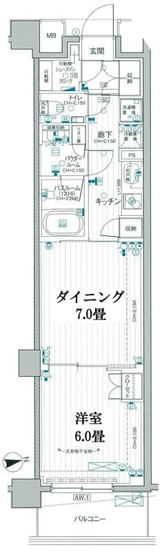 パレステージ文京江戸川橋の間取り