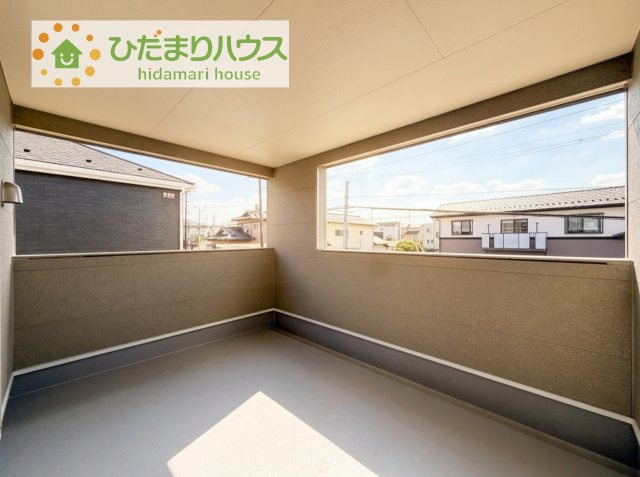 【バルコニー】 | つくば市谷田部第24　新築戸建　2号棟 | 人気が高いインナーバルコニーを採用♪天候を気にせず洗濯物を干せ、紫外線も気にせずに済みます(*^^)v