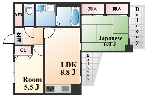 フレンテ灘の間取り