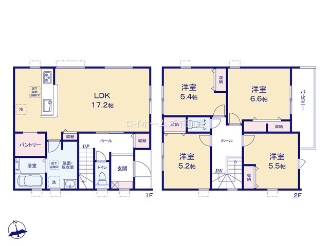 【間取り】 | 名古屋市北区楠味鋺２丁目226『仲介料無料』新築戸建て | 1号棟