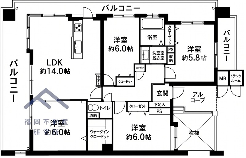 ダイナコートエスパシオ愛宕の間取り