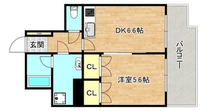 神戸市中央区花隈町の賃貸マンションの間取り
