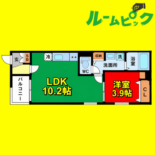 The Manoa　名古屋市賃貸　仲介手数料無料の間取り