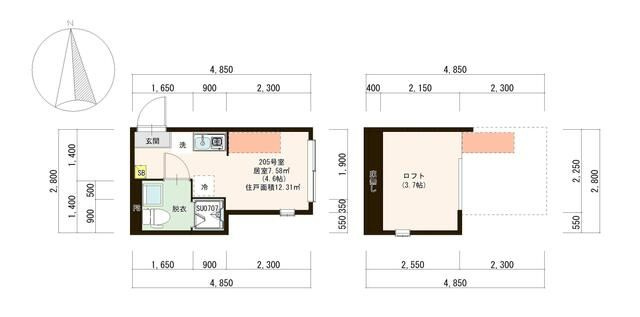 ソレイユテラス赤羽の間取り