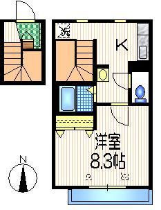 Ｋ’ｓＣｒｅｓｔの間取り|最上階南向き日当たり良好