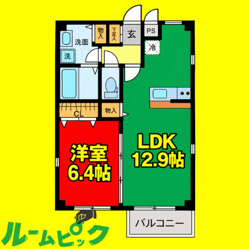 LUCE Ⅱ　名古屋市賃貸　仲介手数料無料の間取り