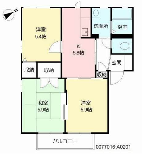 コーポ小川の間取り