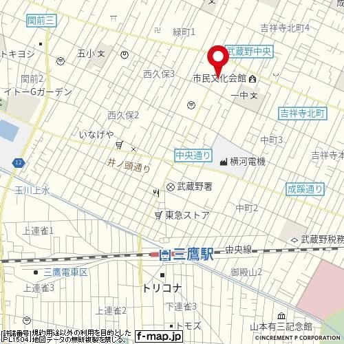 武蔵野ビューハイツの地図