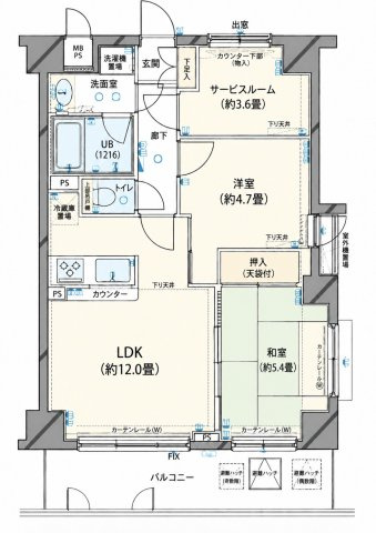 【間取り】 | マイキャッスル横浜白山　