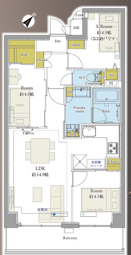 月島ホームズの間取り