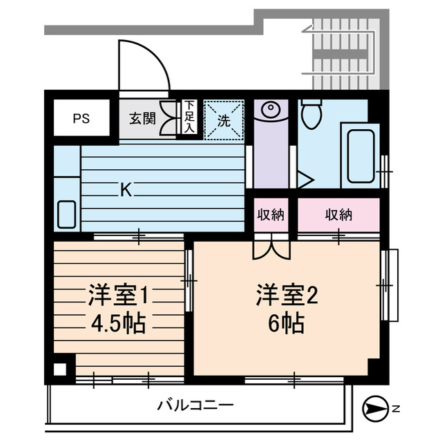Ｚマンションの間取り