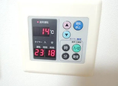 セントエルモミノワの設備|給湯パネルです。