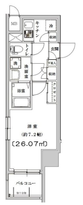ライジングプレイス浅草EASTの間取り|間取りです。