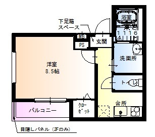 フジパレス長居Ⅶ番館の間取り