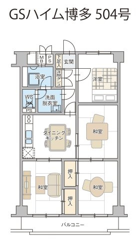 【間取り】 | GSハイム博多