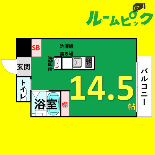 プリマヴェール名駅ノルテ　名古屋市賃貸　仲介手数料無料の間取り