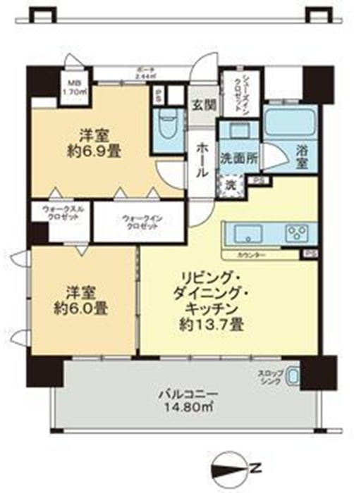 アウルステージ東島田の間取り
