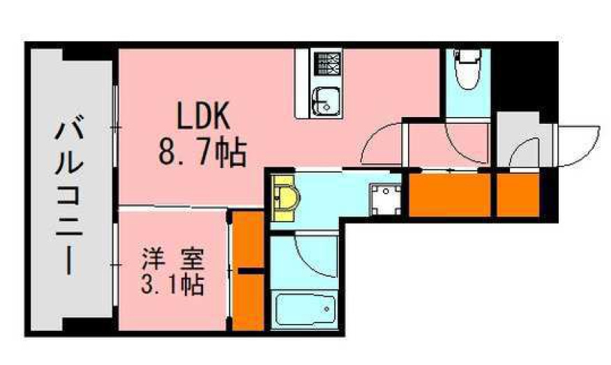LANDIC Ｋ320(ランディックＫ320)の間取り|使いやすい間取りです。