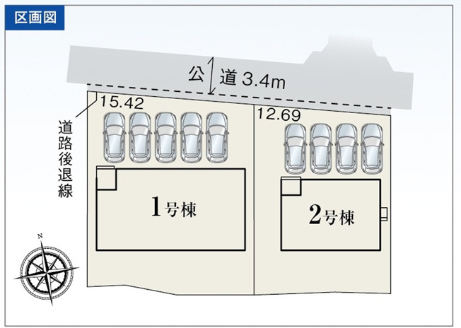 【区画図】 | 浜松市中央区米津町 3期 新築一戸建て 1号棟 | 1号棟の区画図です