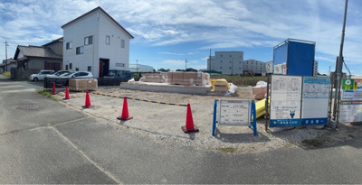 【外観】 | 浜松市中央区米津町 3期 新築一戸建て 2号棟 | 現在建築中の外観画像です。ご内覧は同じメーカーの完成物件へご案内いたしますので、いつでもご相談ください！
