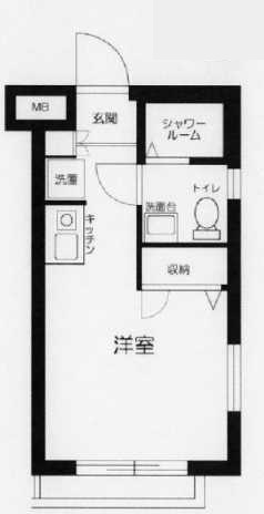 桜新町Hillz　最上階　角部屋　築浅の間取り