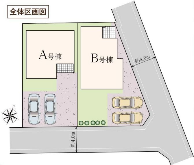 大和市上和田新築戸建て　A号棟の区画図|区画図「大和市上和田新築戸建て」