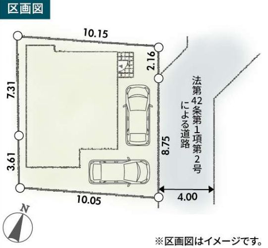 二宮町山西新築戸建て　第1-1号棟の区画図|配置図「二宮町山西新築戸建て　1号棟」