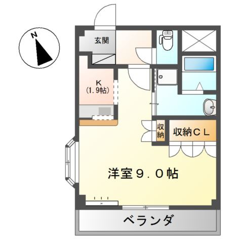 ハピネス　ハイムの間取り