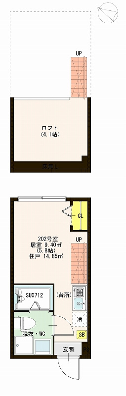ハーモニーテラス東白楽の間取り