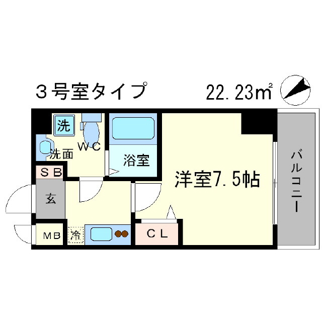 メインステージ西天満T’s SQUAREの間取り