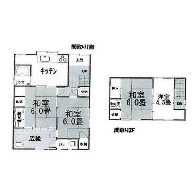 揖斐郡大野町大字黒野の一戸建ての間取り