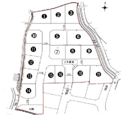 和歌山市直川分譲地（7号地の内容）の土地図