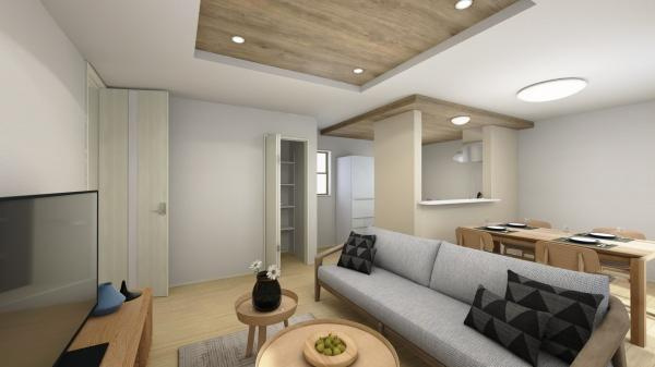 【居間・リビング】 | 新築戸建　草加市八幡町 | ※完成イメージ図※