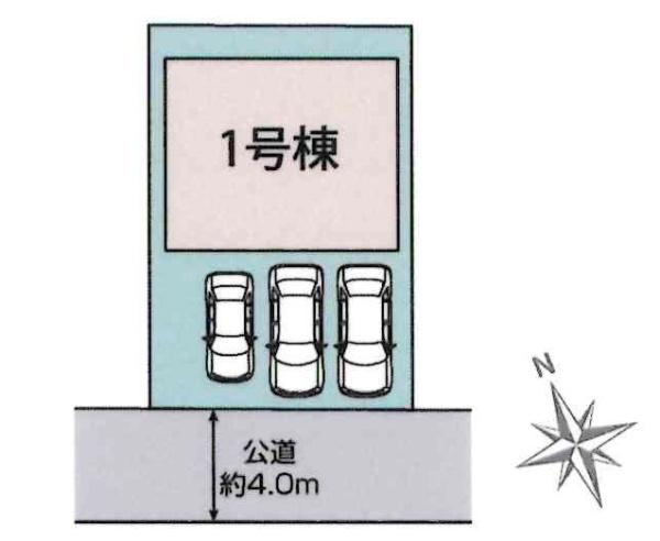 豊田市青木町2丁目2期　全1棟・1号棟の区画図