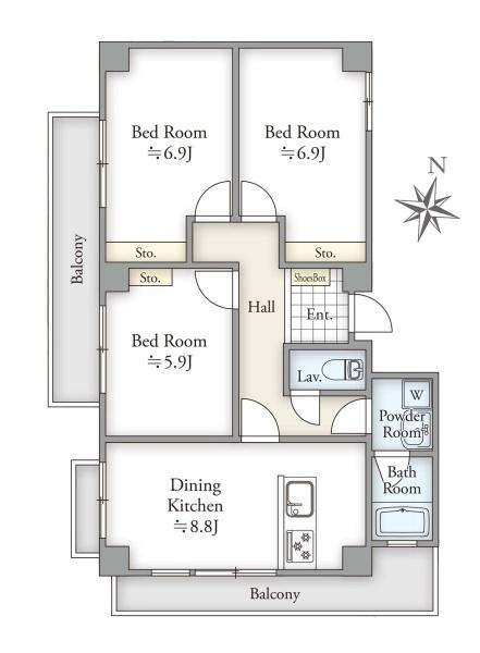 朝日保土ヶ谷マンションの間取り