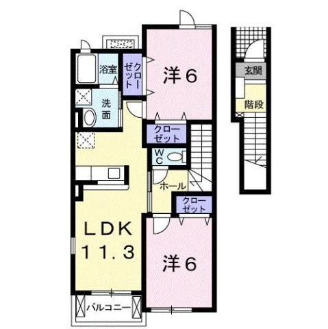 【間取り】 | リアンフォール　Ⅱ