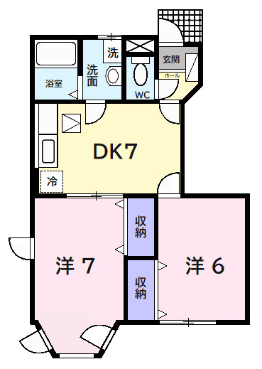 【間取り】 | クレストタウンＢ