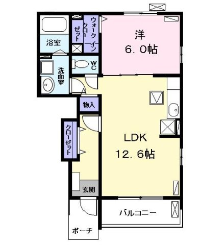 メゾンフクタ　Ⅰの間取り